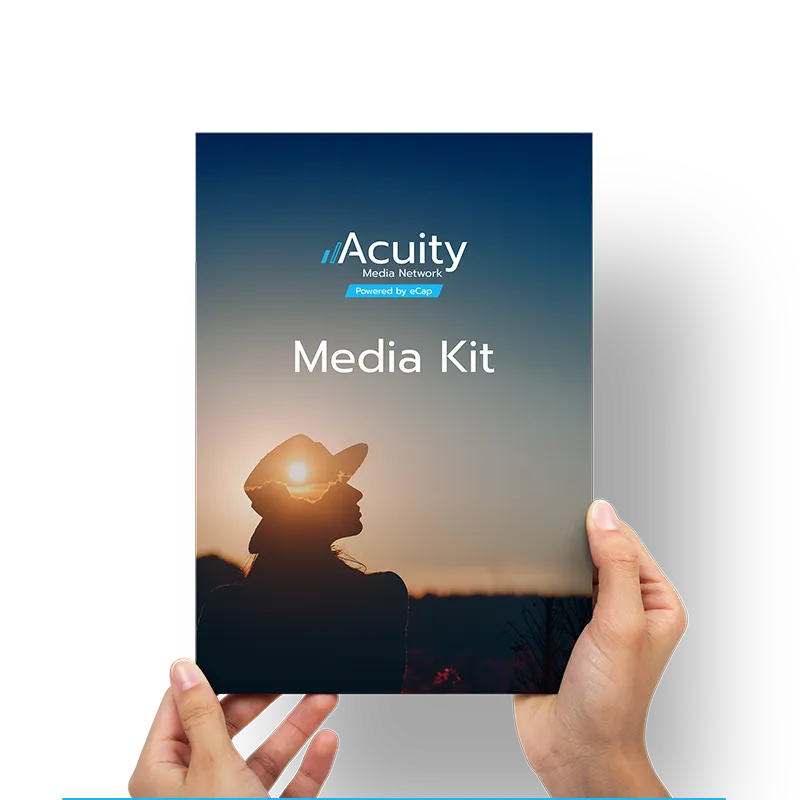 Cover of the Acuity Media Network media kit