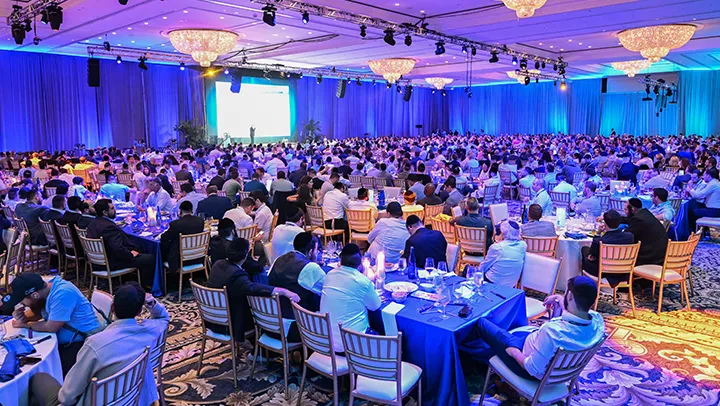 Large healthcare conference crowd